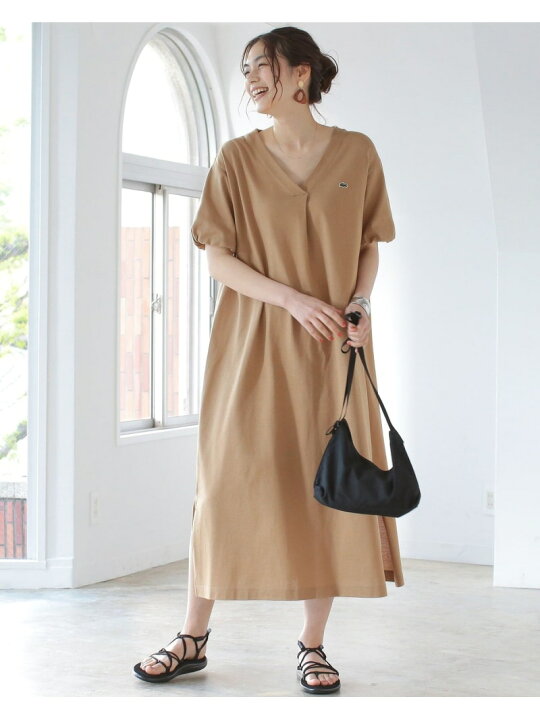 楽天市場 Lacoste B Ming By Beams 別注 ギャザースリーブ ワンピース 21ss ビームス B Ming By Beams ビーミング ライフストア バイ ビームス ワンピース シャツワンピース ブラック ベージュ グリーン 送料無料 Rakuten Fashion B Ming Life Store By Beams