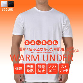 大きいサイズ メンズ DANIEL DODD 半袖 インナー ウォームアンダー クルーネック Tシャツ 肌着 下着 azu-190501