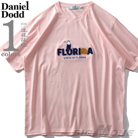 大きいサイズ メンズ DANIEL DODD サガラ刺繍 半袖 Tシャツ FLORIDA azt-200287