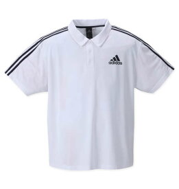 大きいサイズ メンズ adidas 半袖 ポロシャツ ホワイト 1278-2282-1 3XO 4XO 5XO 6XO 7XO 8XO