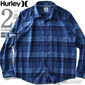 大きいサイズ メンズ HURLEY ハーレー フランネル チェック柄 シャツ ネルシャツ 羽織り USA直輸入 cu1010