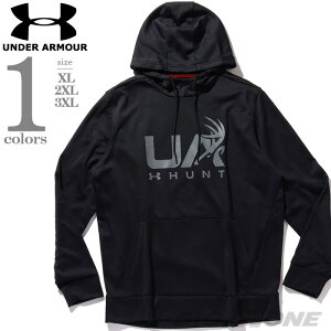 傫TCY Y UNDER ARMOUR A_[A[}[ t[X vI[o[ p[J[ Fleece Hunt Logo Hoodie USAA 1375114-001