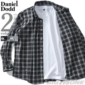 大きいサイズ メンズ DANIEL DODD サッカーチェック 長袖 ボタンダウン アンサンブル シャツ 春夏新作 715-sh250103