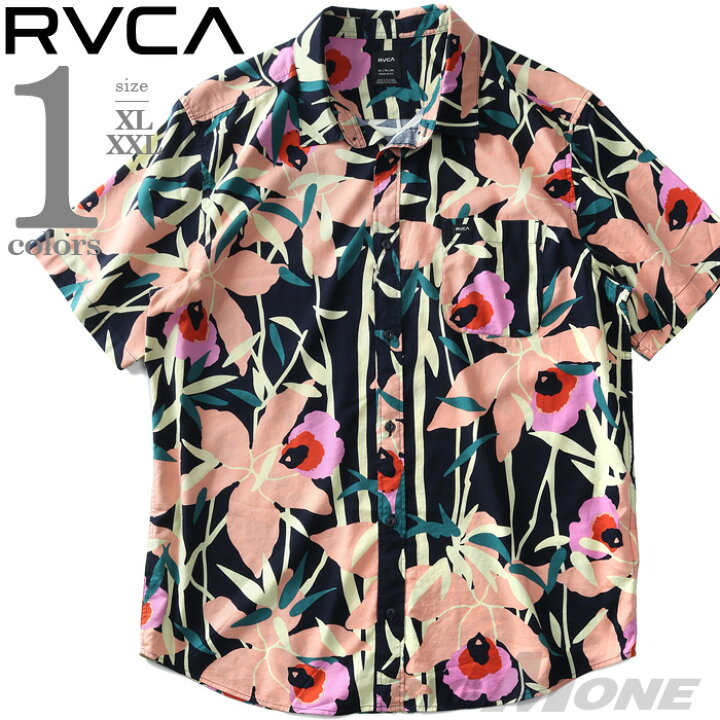 楽天市場】大きいサイズ メンズ RVCA ルーカ 半袖 花柄 シャツ BAMBOO 