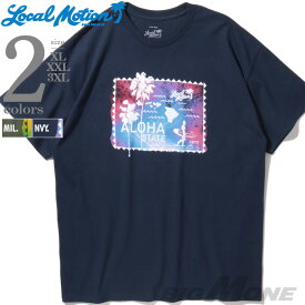 大きいサイズ メンズ LOCAL MOTION ローカルモーション 半袖 プリント Tシャツ USA直輸入 smt21307az