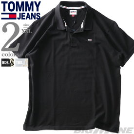 大きいサイズ メンズ TOMMY JEANS トミージーンズ 鹿の子 ロゴデザイン 半袖 ポロシャツ USA直輸入 dm0dm16223