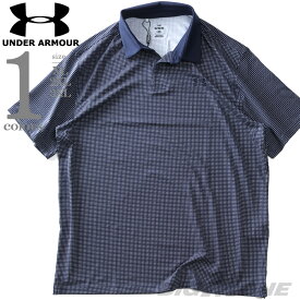 大きいサイズ メンズ UNDER ARMOUR アンダーアーマー 総柄 半袖 ゴルフ ポロシャツ USA直輸入 1377380-410