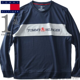 大きいサイズ メンズ TOMMY HILFIGER トミーヒルフィガー ロゴ刺繍 切替 トレーナー USA直輸入 09t4062