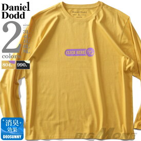 大きいサイズ メンズ DANIEL DODD プリント ロング Tシャツ CLICK HERE azt-220104