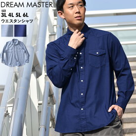 大きいサイズ メンズ DREAM MASTER ウエスタン シャツ dm-sh230120