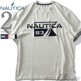 大きいサイズ メンズ NAUTICA ノーチカ ロゴ刺繍 半袖 Tシャツ USA直輸入 k17626