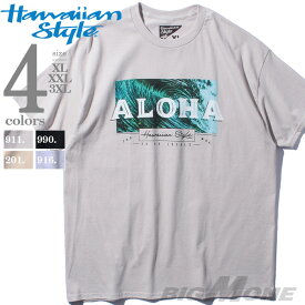 大きいサイズ メンズ HAWAIIAN STYLE ハワイアンスタイル LOCAL MOTION ローカルモーション 半袖 プリント Tシャツ USA直輸入 mts19414