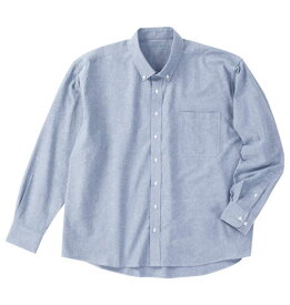 大きいサイズ メンズ Mc.S.P オーガニック100 オックス 長袖 B.D シャツ ブルー 1277-4360-3 3L 4L 5L 6L 8L