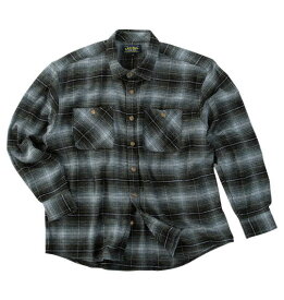 大きいサイズ メンズ Mc.S.P モールチェック 長袖 シャツ ジャケット グレー 1277-5331-1 3L 4L 5L 6L 8L