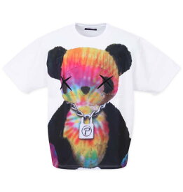 大きいサイズ メンズ FUNKY PANDA by in the attic タイダイ柄エンボス 半袖 Tシャツ ホワイト 1258-3223-1 3L 4L 5L 6L