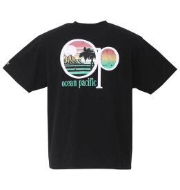 大きいサイズ メンズ OCEAN PACIFIC 天竺 半袖 Tシャツ ブラック 1278-3296-2 3L 4L 5L 6L 8L