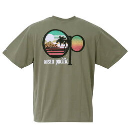 大きいサイズ メンズ OCEAN PACIFIC 天竺 半袖 Tシャツ カーキ 1278-3296-3 3L 4L 5L 6L 8L