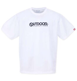 大きいサイズ メンズ OUTDOOR PRODUCTS DRYメッシュ 半袖 Tシャツ ホワイト 1258-3200-1 3L 4L 5L 6L 7L 8L