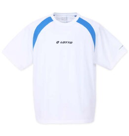 大きいサイズ メンズ LOTTO DRY メッシュ 半袖 Tシャツ ホワイト 1278-3515-1 3L 4L 5L 6L 7L 8L