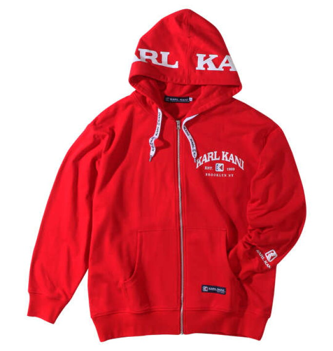 楽天市場】大きいサイズ メンズ KARL KANI 裏毛 フルジップ パーカー 