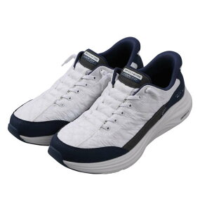 大きいサイズ メンズ SKECHERS スニーカー SLIP-INS VAPOR FOAM-COZY FIT ホワイト×ネイビー 1240-5252-1 30 31 32
