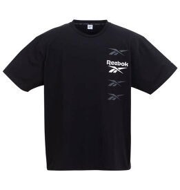 大きいサイズ メンズ Reebok 4ベクターグラフィック 半袖 Tシャツ ブラック 1278-4531-2 3L 4L 5L 6L 8L