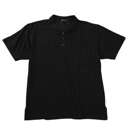 大きいサイズ メンズ EL.FO 鹿の子 半袖 ポロシャツ ブラック 1278-5701-2 3L 4L 5L 6L