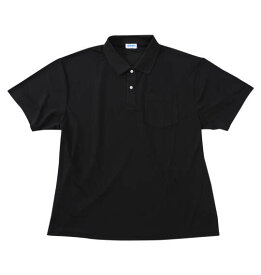大きいサイズ メンズ ヒヤロン 接触冷感ポケット付 半袖 ポロシャツ ブラック 1278-6516-2 3L 4L 5L 6L 7L 8L