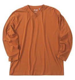 大きいサイズ メンズ Mc.S.P オーガニックコットン クルーネック 長袖 Tシャツ オレンジ 1278-4370-4 3L 4L 5L 6L 7L 8L
