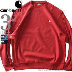 大きいサイズ メンズ CARHARTT カーハート クルーネック スウェット トレーナー AMERICAN SCRIPT SWEAT USA直輸入 i025475