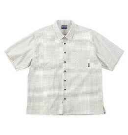 大きいサイズ メンズ OUTDOOR PRODUCTS ブロードチェック レギュラーカラー 半袖 シャツ アイボリー系 1257-5211-1 3L 4L 5L 6L 7L 8L