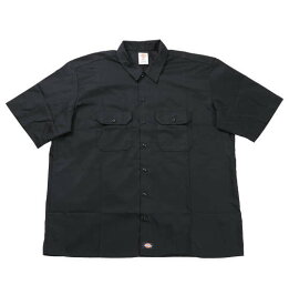 大きいサイズ メンズ DICKIES 1574 半袖 ワーク シャツ ブラック 1277-5200-2 2XL 3XL 4XL 5XL
