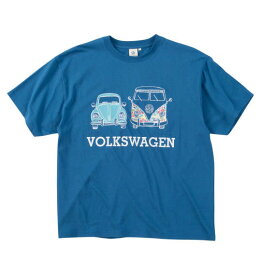 大きいサイズ メンズ VOLKSWAGEN 天竺 半袖 Tシャツ オリエンタルブルー 1268-5220-1 3L 4L 5L 6L 8L