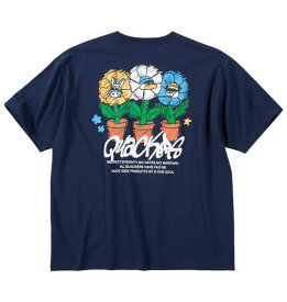 大きいサイズ メンズ b-one-soul DUCK DUDE フラワークレヨン 半袖 Tシャツ ネイビー 1258-5263-2 3L 4L 5L 6L