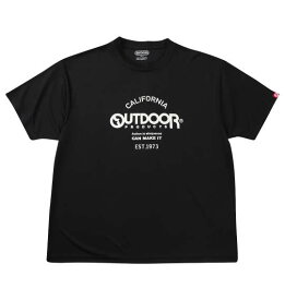 大きいサイズ メンズ OUTDOOR PRODUCTS DRYメッシュ 半袖 Tシャツ ブラック 1258-5204-2 3L 4L 5L 6L 7L 8L