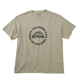 大きいサイズ メンズ OUTDOOR PRODUCTS 天竺 半袖 Tシャツ グレージュ 1258-5201-1 3L 4L 5L 6L 7L 8L