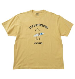 大きいサイズ メンズ OUTDOOR PRODUCTS 天竺 半袖 Tシャツ クリームイエロー 1258-5203-1 3L 4L 5L 6L 7L 8L