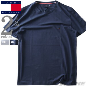 �傫���T�C�Y �����Y TOMMY HILFIGER �g�~�[�q���t�B�K�[ ���S�h�J ���� T�V���c CORE STRETCH SLIM CNECK TEE USA���A�� 867896625