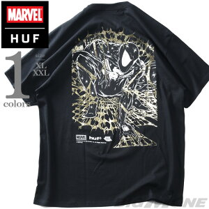 �傫���T�C�Y �����Y HUF �n�t x MARVEL �}�[�x�� �X�p�C�_�[�}�� ���� T�V���c SPIDER-MAN ARACHKNIGHT GOLD TEE USA���A�� ts02728