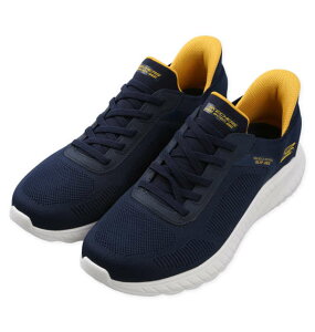 大きいサイズ メンズ SKECHERS スニーカー SLIP-INS BOBS SPORT SQUAD CHAOS ネイビー 1240-5362-2 30 31 32