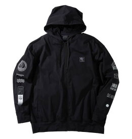 大きいサイズ メンズ OCEAN PACIFIC 接触冷感ストレッチUV 長袖 フルジップ パーカー ブラック 1278-6256-2 3L 4L 5L 6L