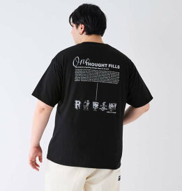 大きいサイズ メンズ RUSTY ツアーT風グラフィック 半袖 Tシャツ ブラック 1278-4276-2 3L 4L 5L 6L 8L