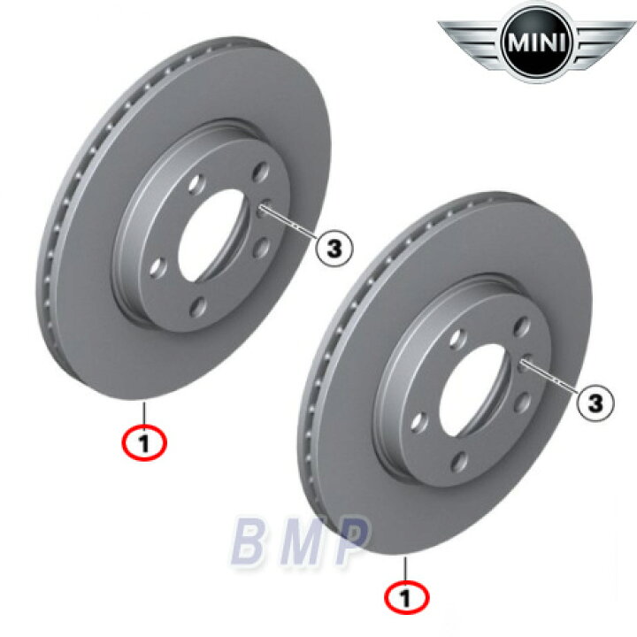 楽天市場】BMW MINI R55 R56 R57 R58 R59 フロント ブレーキディスク 