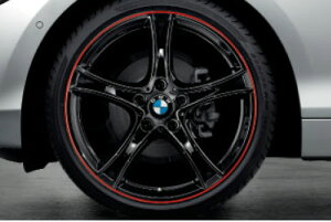 BMW 純正 アロイホイール F22 2シリーズ ダブルスポーク スタイリング361 バイカラー ブラック レッドリング フロント用 単体 1本 7.5J×19
