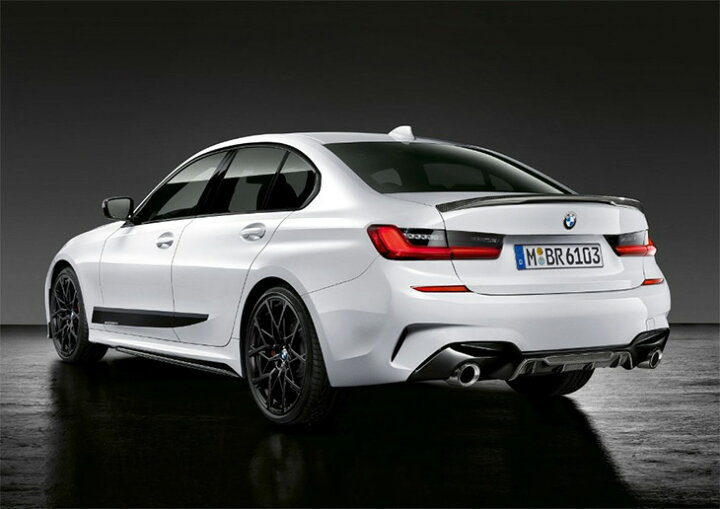 種類豊富な品揃え BMW 3シリーズ G20 G21 M-TECH Mスポーツ リアバンパー用ディフューザー パフォーマンス PF スタイル 艶あり黒 