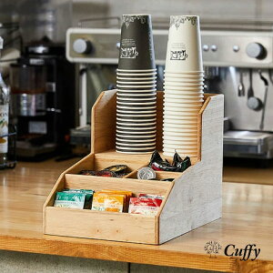 【 カフェグッズ 】 カップ ラック 収納 ウッドハイティーボックス カフェ グッズ テイクアウト キッチン収納 使い捨て カップ収納 コップ収納 コーヒー プラカップ クリアカップ プラコッ
