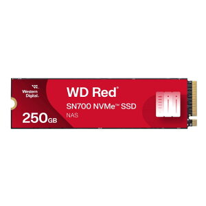 Western Digital 250GB WD Red SN700 NVMe �����\���b�h�X�e�[�g�h���C�u SSD NAS�f�o�C�X�p - Gen3 PCIe M.2 2280 �ő�3,100MB/�b