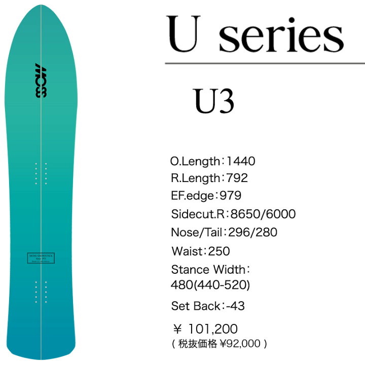 楽天市場】23-24 MOSS SNOWSTICK/モススノースティック U3 ユー3 