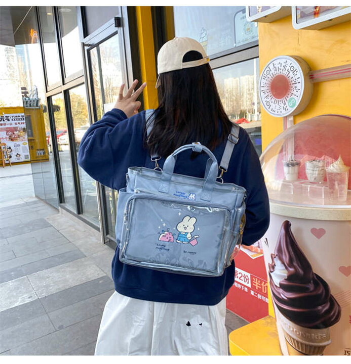 楽天市場 痛バッグ ３way ショルダーバッグ バックパック リュック ハンドバッグ レディース 旅行 かばん 大学生 中学生 高校生 Bobi