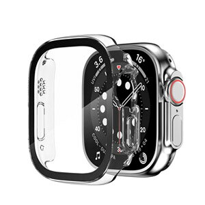 Apple Watch Ultra 49mm �P�[�X ���킢�� �}���`�J���[ PC+�����K���X ��ʕی� �n�[�h�P�[�X CASE �y�� �ȒP���� �Ռ��h�~ ��G�蔲�Q �ϏՌ� �֗� ���p �y�� �l�C �����������ӂ� �A�b�v�� �E�H�b�` 